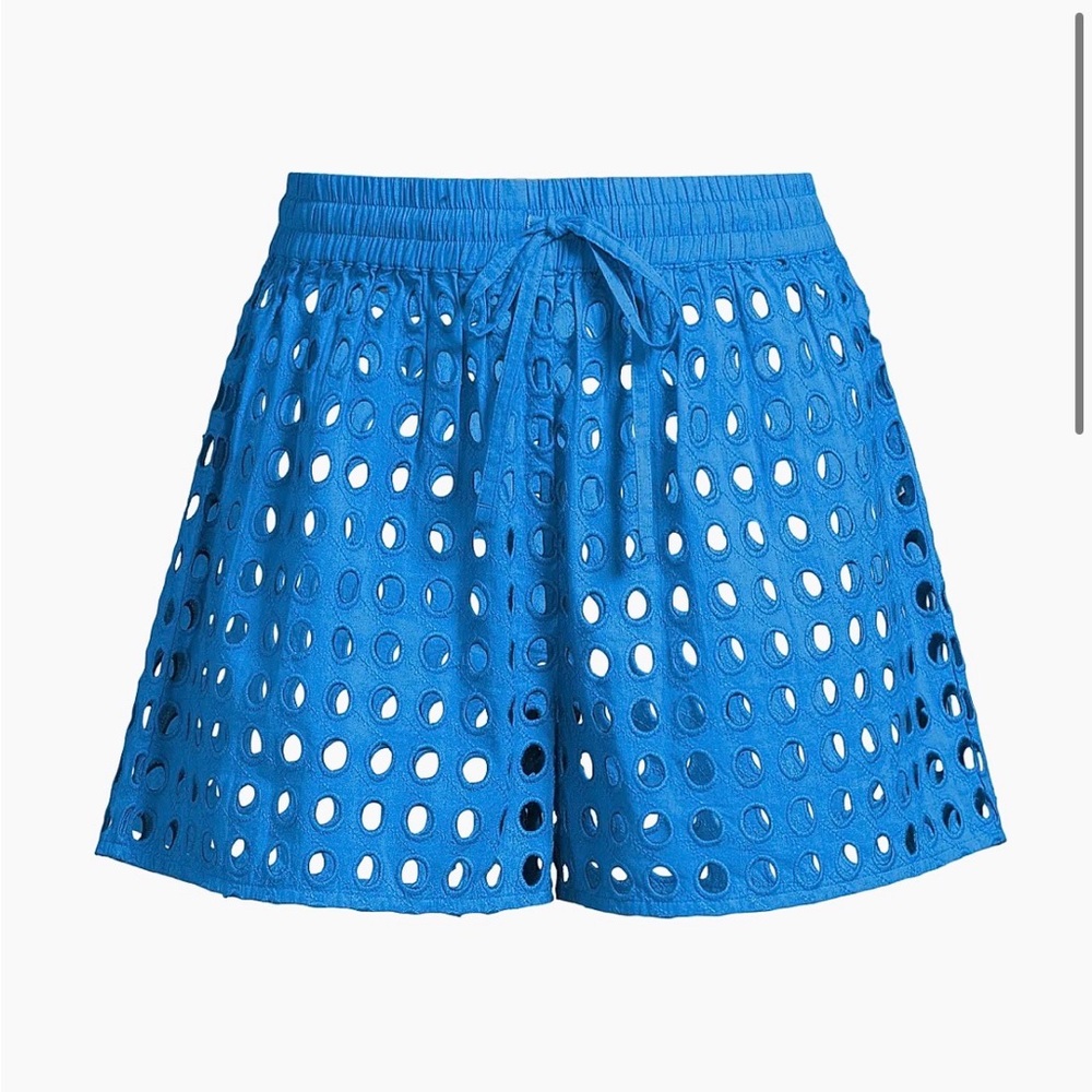SOLID & STRIPED Charlie Eyelet Coverup Shorts